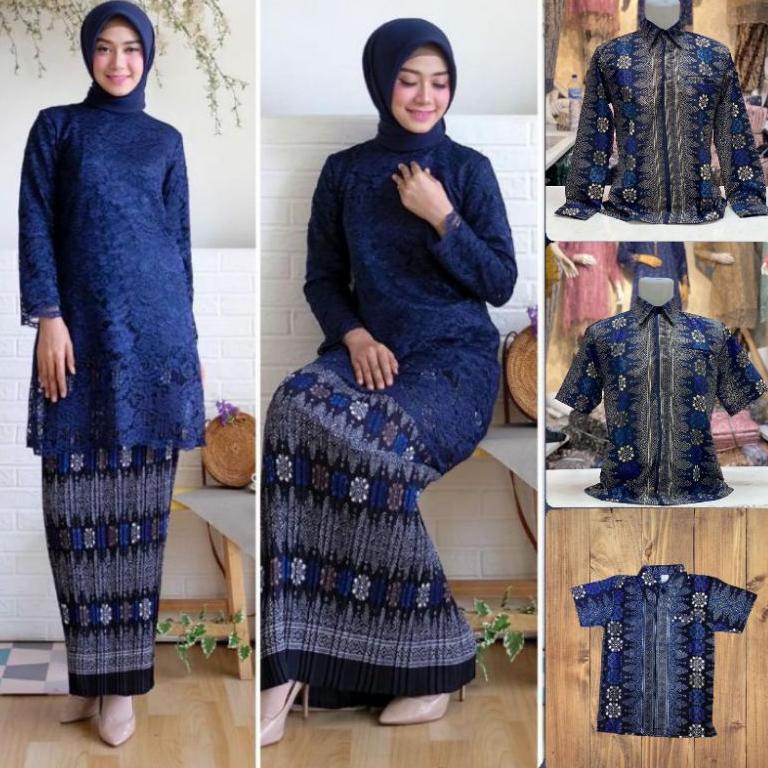 BAJU BATIK COUPLE / COUPLE SARIMBIT / COUPLE KEBAYA BROKAT TUNIK SET KEMEJA BATIK MODERN KELUARGA /C