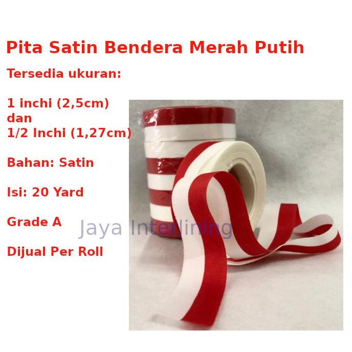 

Pita Satin Bendera Merah Putih Premium Grade A