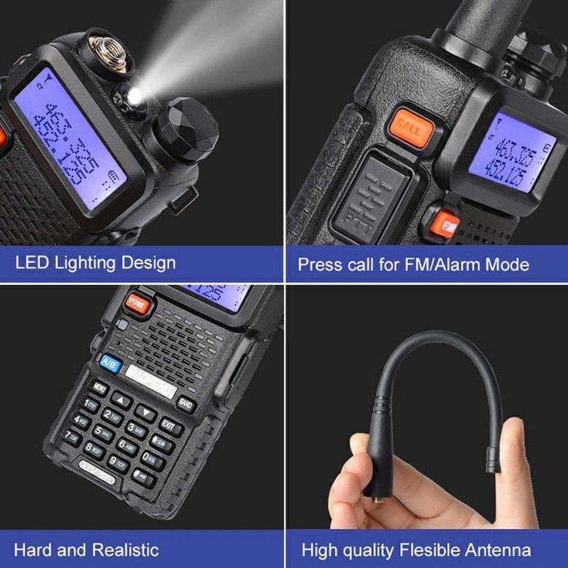 HT MERODITH UV5R Dual Band Walkie Talkie Radio Komunikasi UV 5R 5W UHF+VHF Handy Talky