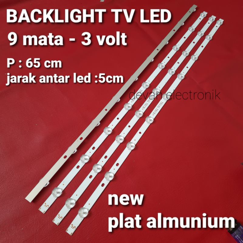 BL backlight tv led 9K 3V universal cembung bisa untuk semua mark tv led modif new