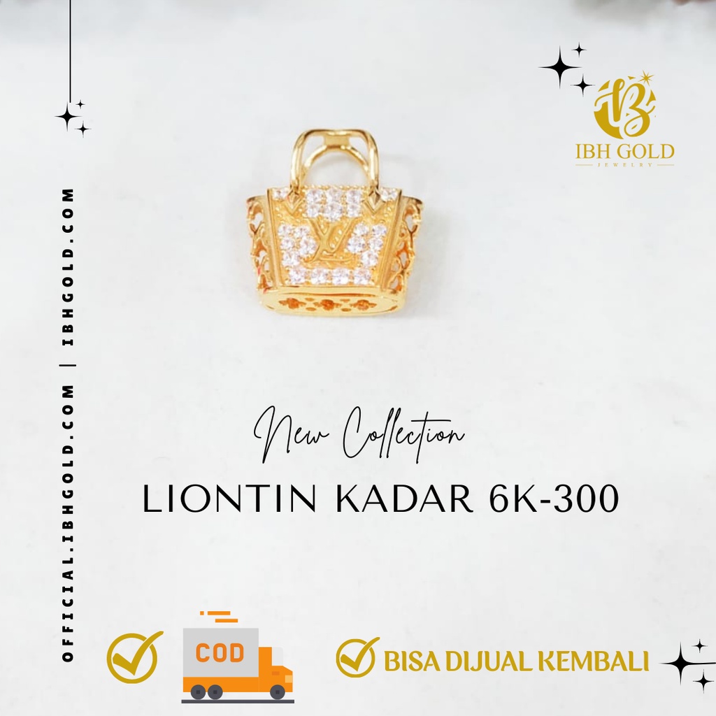 Liontin Emas Muda Kadar 300 Model Tas LV Liontin Emas Model Tusuk Kadar 300 Liontin Emas Muda Kadar 
