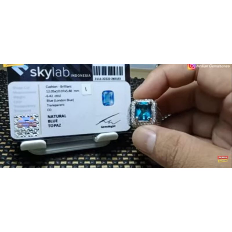 Natural blue topaz london