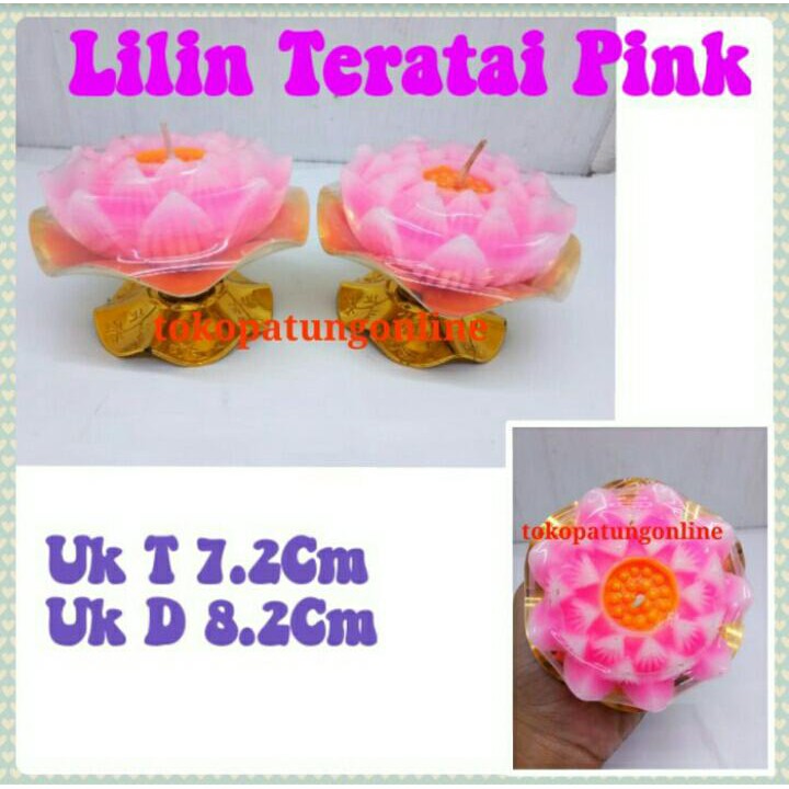 Lilin Teratai Pink Besar 001