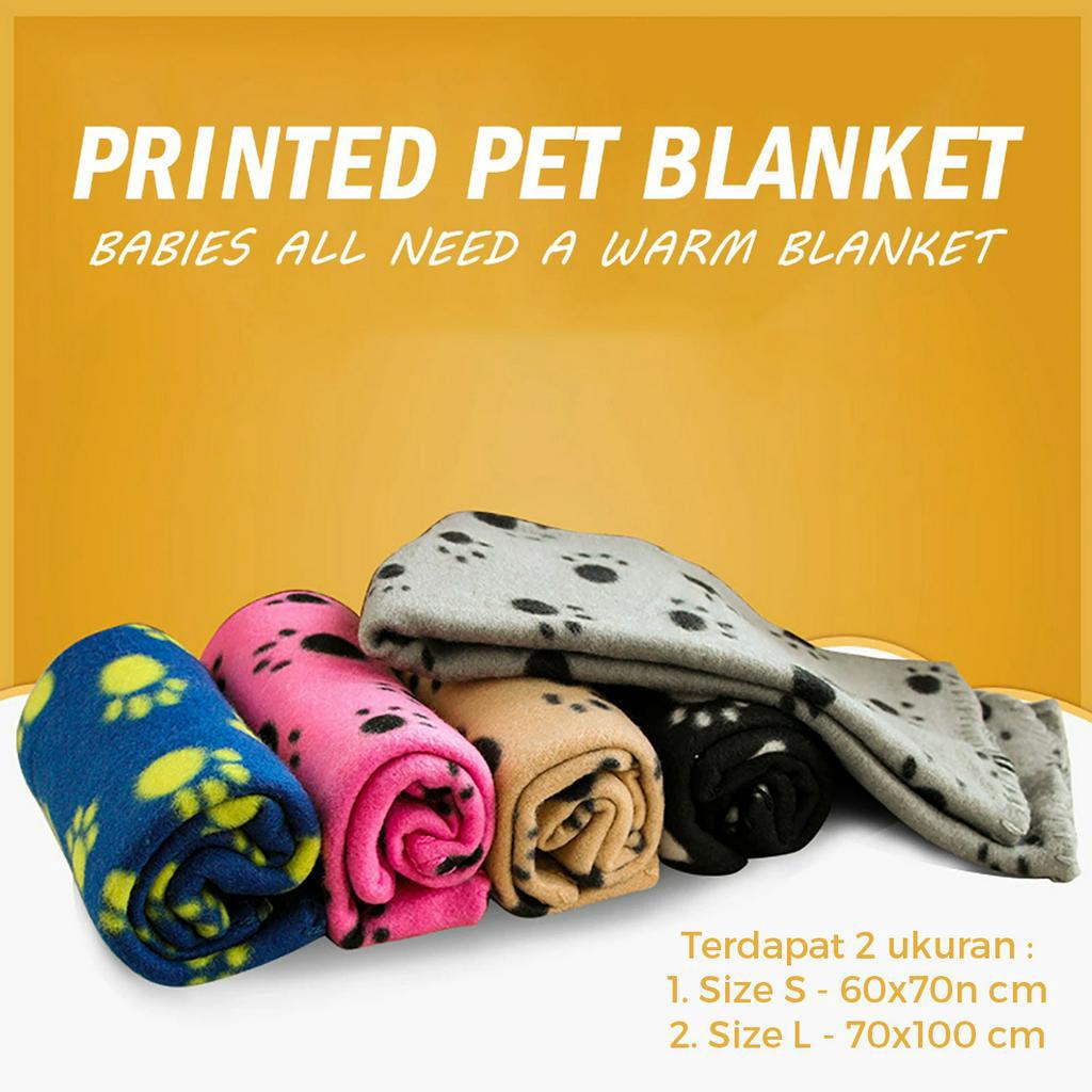 Pet Blanket Paw - Selimut Anjing Kucing Hewan Dog Cat - Alas Tidur Kucing Anjing