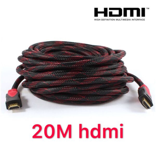 KABEL HDMI 20M SERAT JARING HDMI TO HDMI 20 m 1080P V1.4 3D HQ