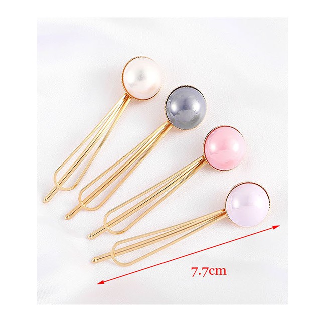 LRC Jepit Rambut Fashion Color Semi-spherical Hair Clip Y61416