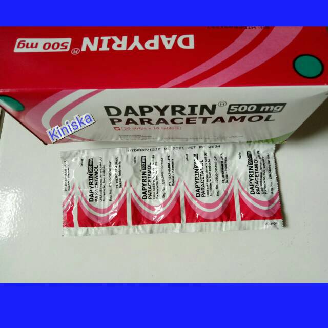 DAPYRIN TABLET PARACETAMOL 500mg OBAT NYERI  DEMAM  SAKIT  