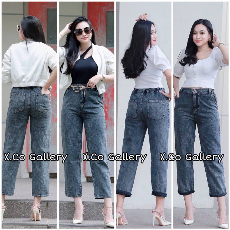 Boyfriend Jeans Korea Terbaru - Celana Jeans Wanita Boyfriend