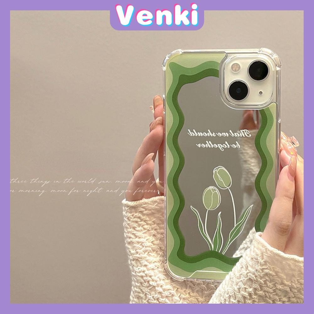 iPhone Case Acrylic Mirror Airbag Shockproof Protection Camera Flower Tulip Compatible with iPhone 11 iPhone 13 Pro Max iPhone 12 Pro Max iPhone 7 Plus iPhone xr