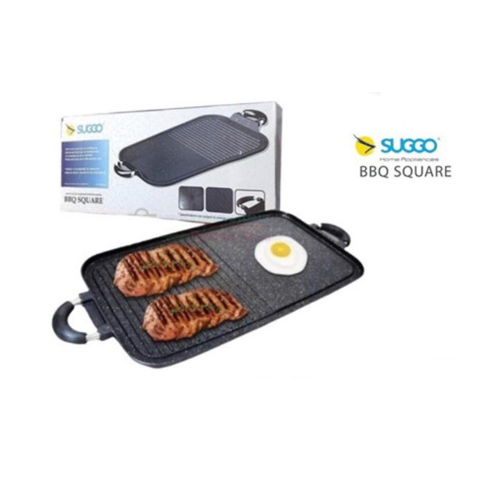 Multi Grill Pan / Wajan / Alat Panggang Daging BBQ Serbaguna Anti Lengket SUGGO / Multi Grill Pan BBQ Suggo