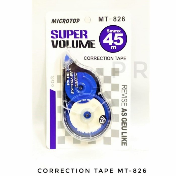 

Kusus Hari Ini Corection Tape / Tip Ex Kertas Microtop Mt-826 45M Gilaa!!!