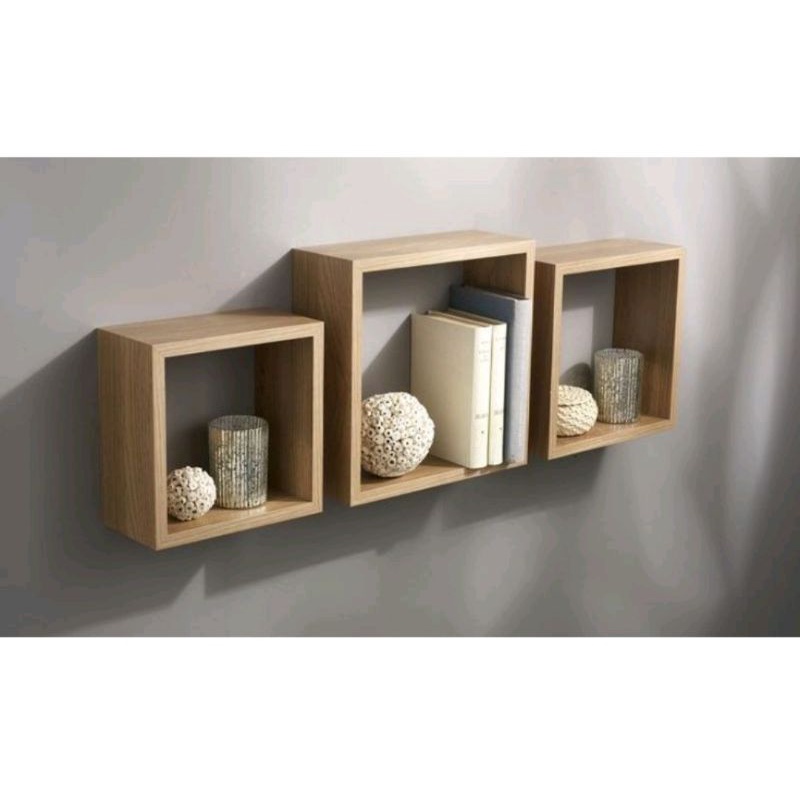 Rak dinding kotak minimalis rak dinding kayu