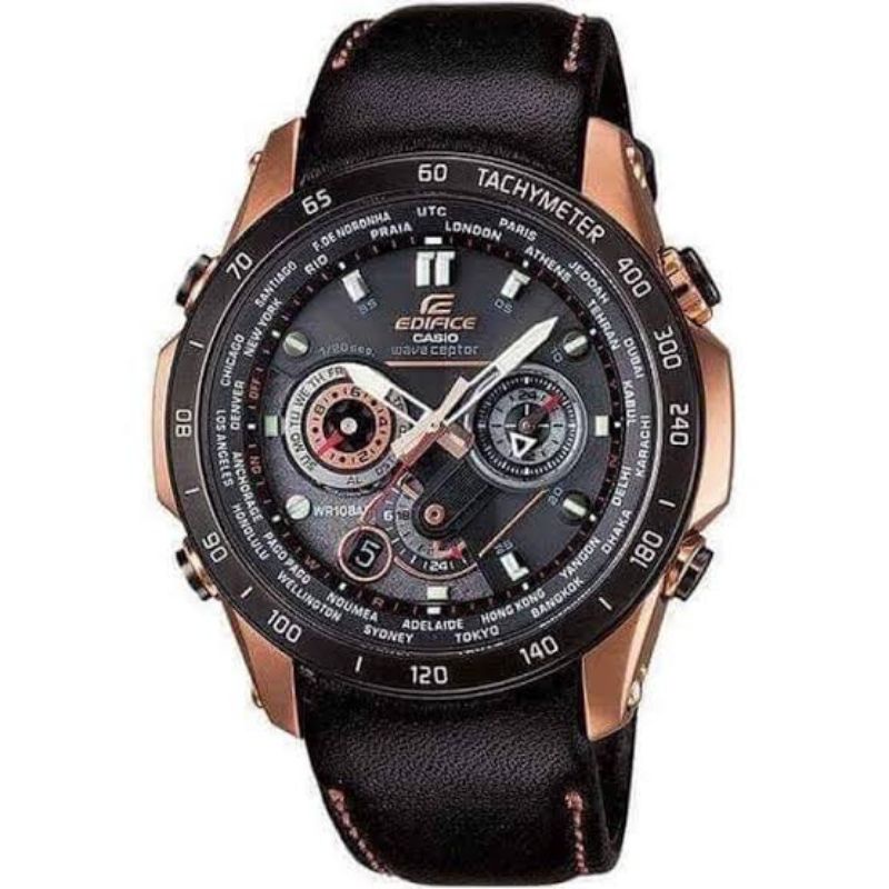 Jam Tangan Pria Casio Edifice EQW-M710 Chronograph Leather