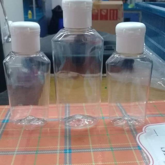 Botol Plastik Fliptop Gepeng Sanitizer 60ml