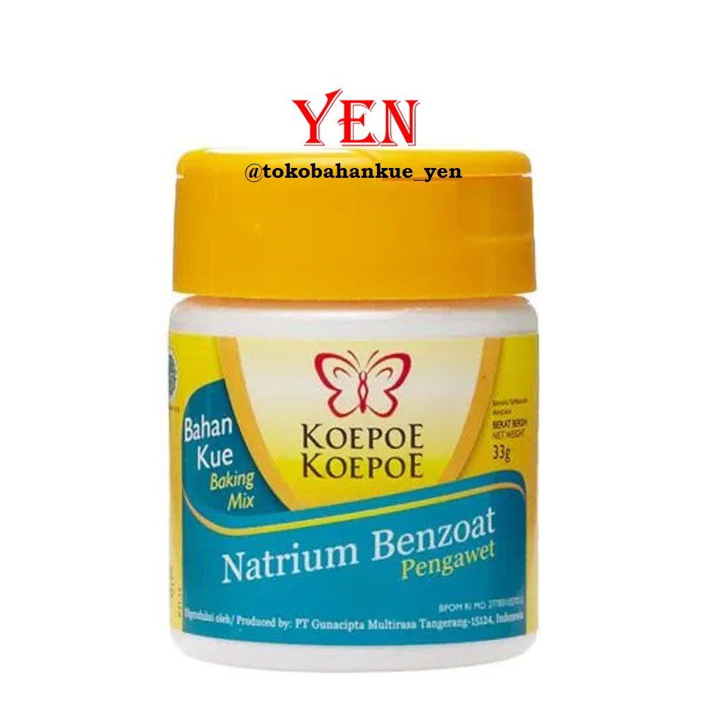 

Koepoe Koepoe (Kupu Kupu) Natrium Benzoate / Bahan Pengawet Makanan atau Minuman 33 g