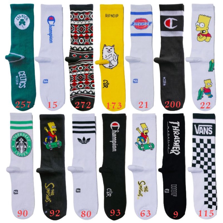 Kaos kaki skate oldschool bebas pilih motif-1