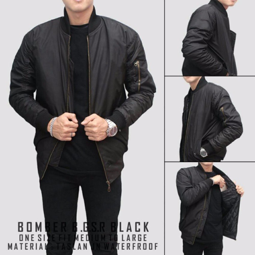 BOMBER POLOS JAKET PRIA | Jaket  Bomber Polos Cowok