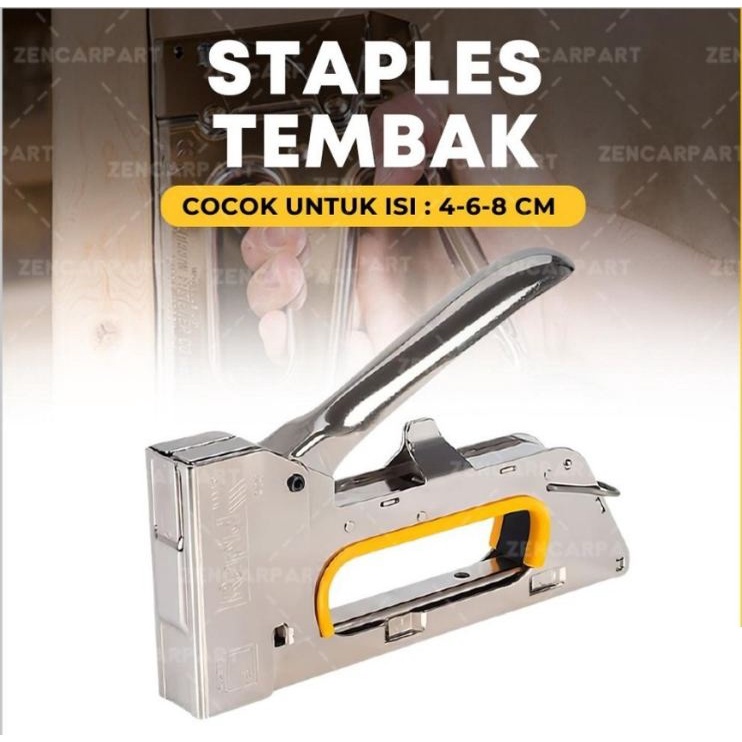 STAPLES GUN TEMBAK Alat Stapler stepler Tembak Guntacker Jepretan Jok Kulit Motor Termurah