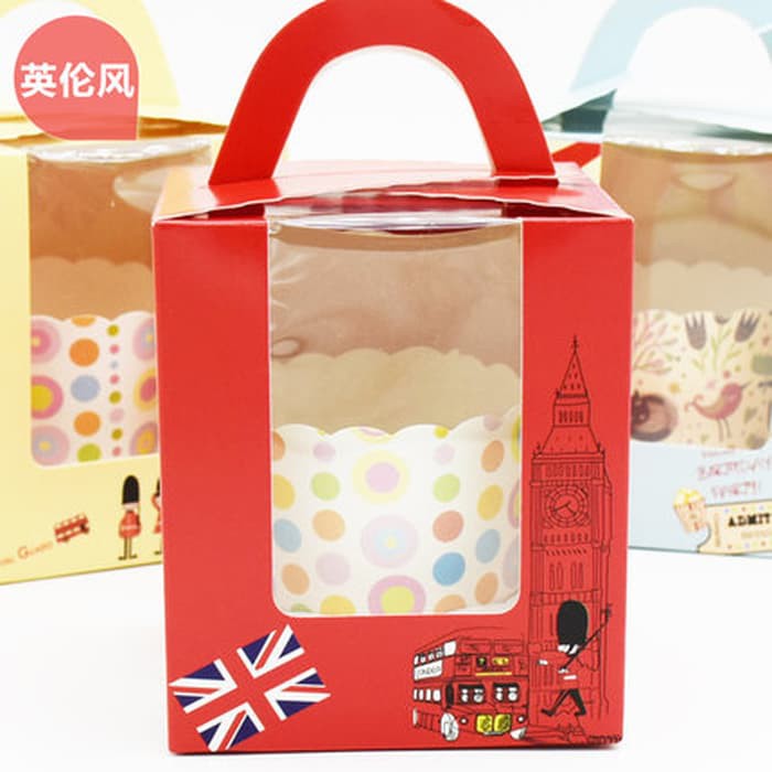 

Stok Ready cupcake Karton box kotak packing kue cookies roti mika bungkus samson