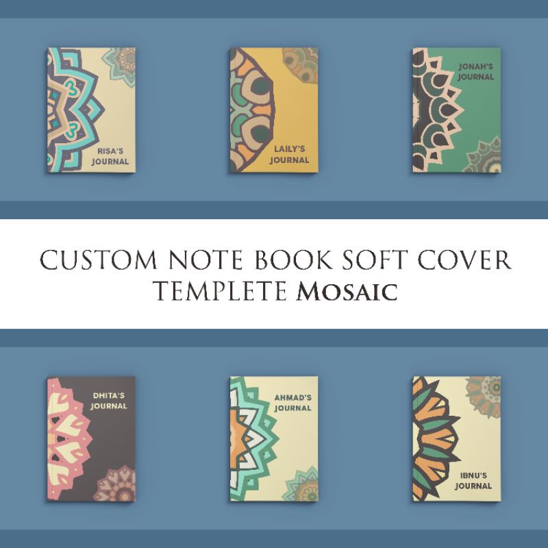

Notebook Buku Catatan Custom A5 Soft Cover 100 Halaman Jilid Binding Mosaic