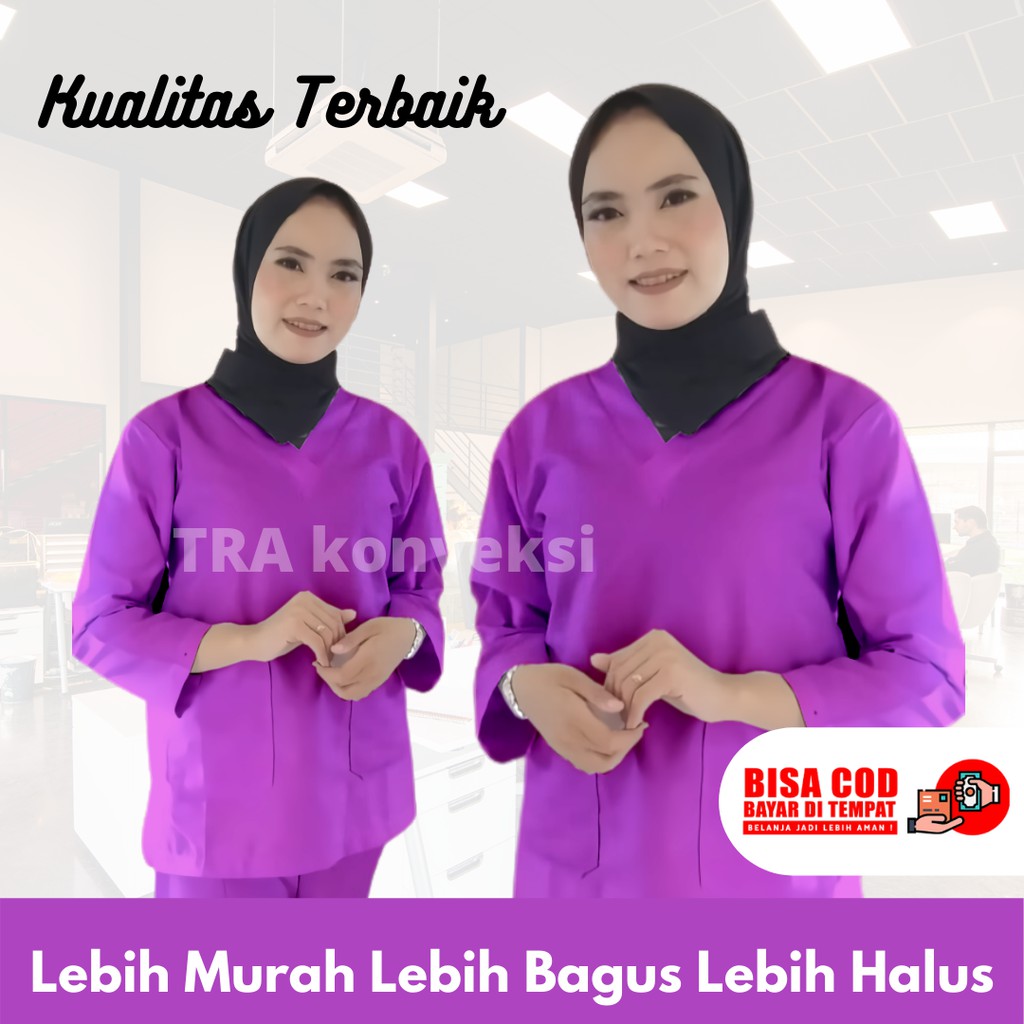 [COD] SETELAN BAJU OK lengan panjang | BAJU SERAGAM OK | BAJU OKA | BAJU JAGA | BAJU SCRUB