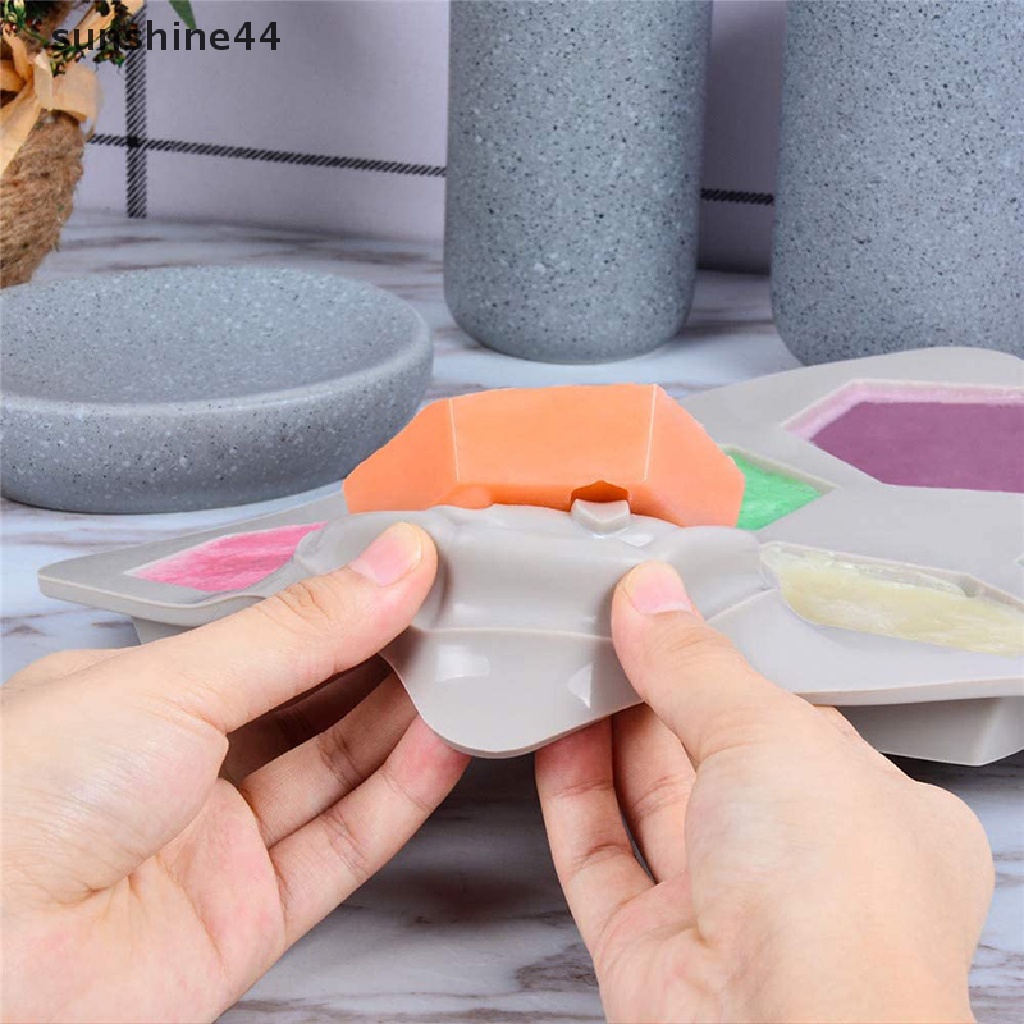 Sunshine Cetakan Resin Bentuk Sarang Lebah 3D Bahan Silikon Untuk Dekorasi Kue / Sabun DIY