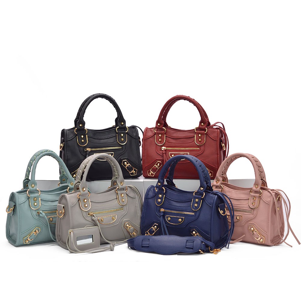 Tas Balenciaga City Metallic Edge Mini Semi Premium AB501-6