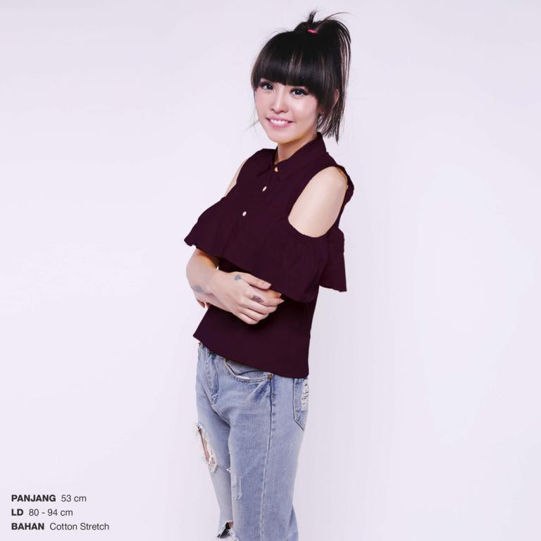 Atasan Wanita - Laura Shoulder Blouse