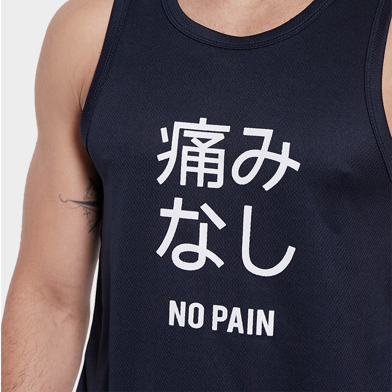 DONSON Sportswear Sleeveless Tanktop/Singlet No Pain Katakana Navy