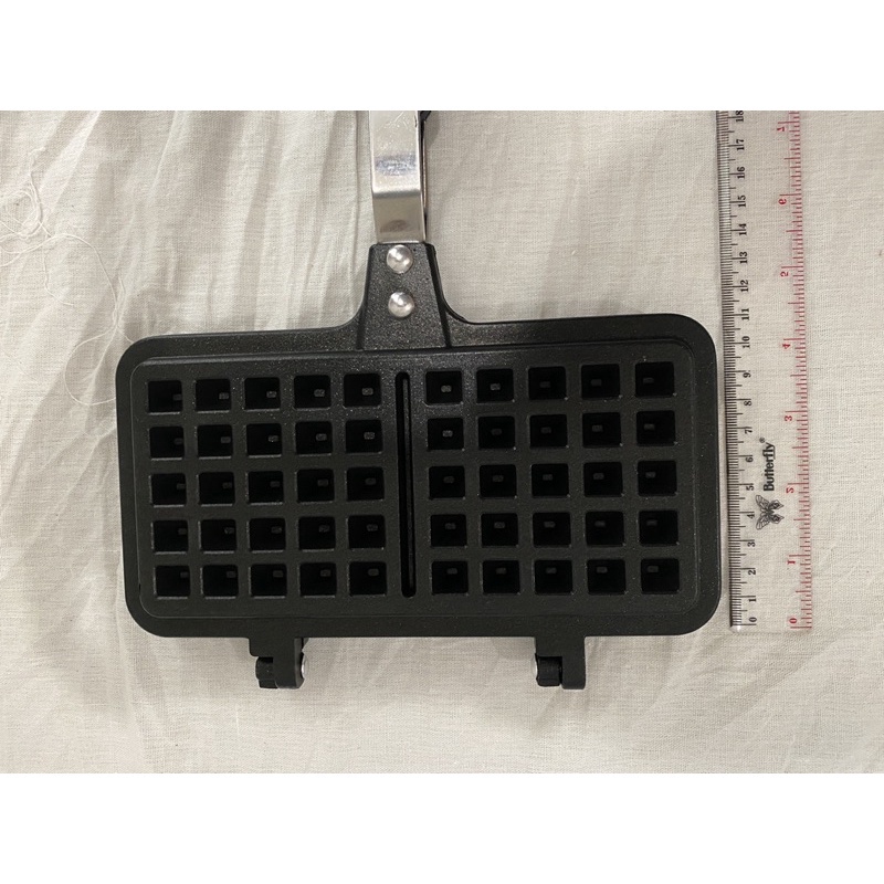 Die Cast Belgian Waffle Pan Teflon Cetakan Kue Waffle | Waffle Maker Portable | Pembuat Waffle Cetak Sarapan