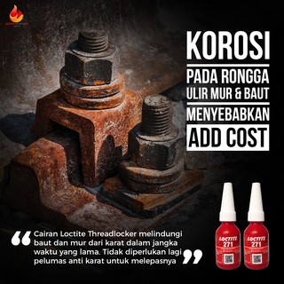 LEM BAUT LOCTITE 243 THREADLOCKER 10ML MENGUNCI IKATAN