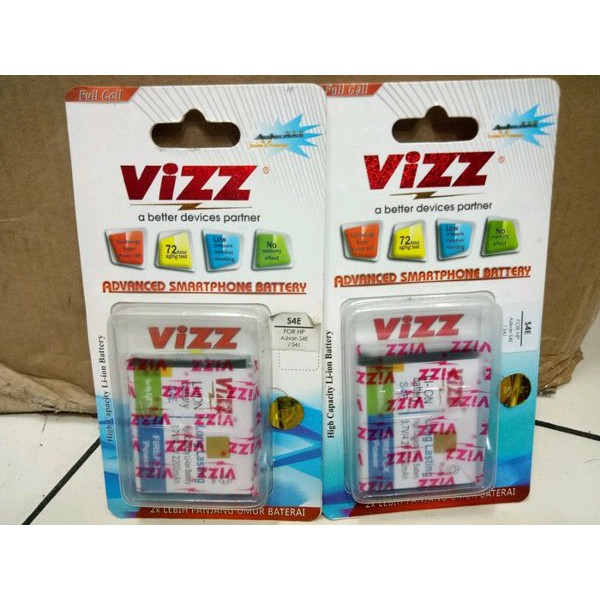 Battery Batre Baterai Vizz Advan S4E S4J Double Power Original