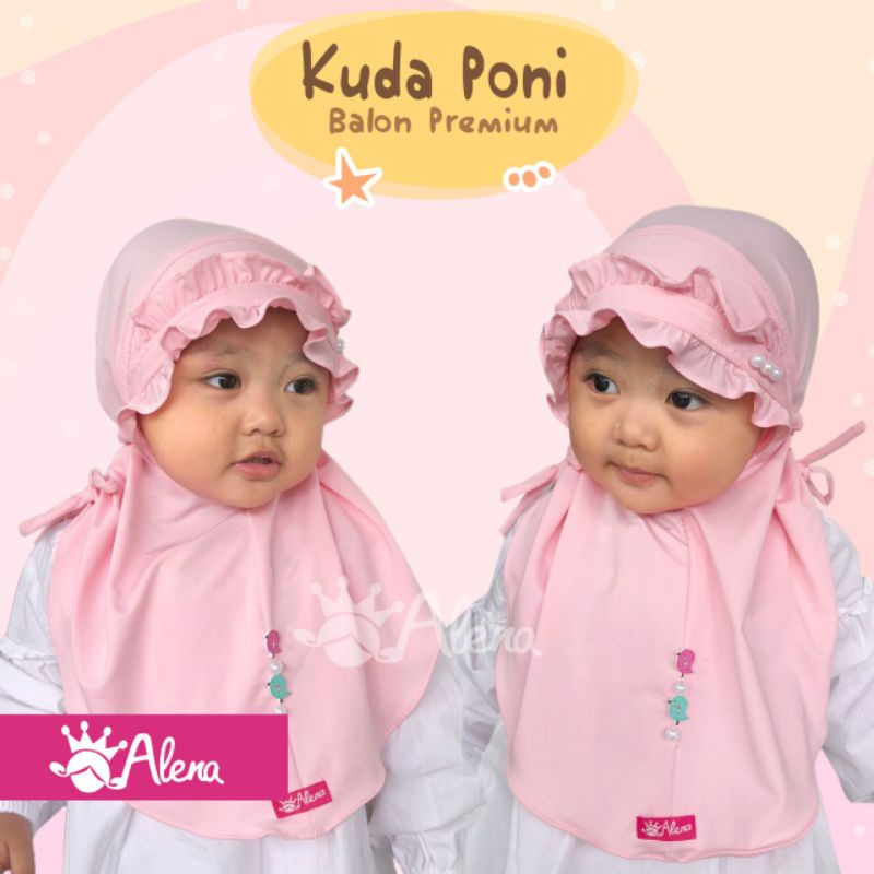 Jilbab Bayi / Hijab Anak/ Kerudung Baby Alena Kuda Poni (ORI Alena Hijab)