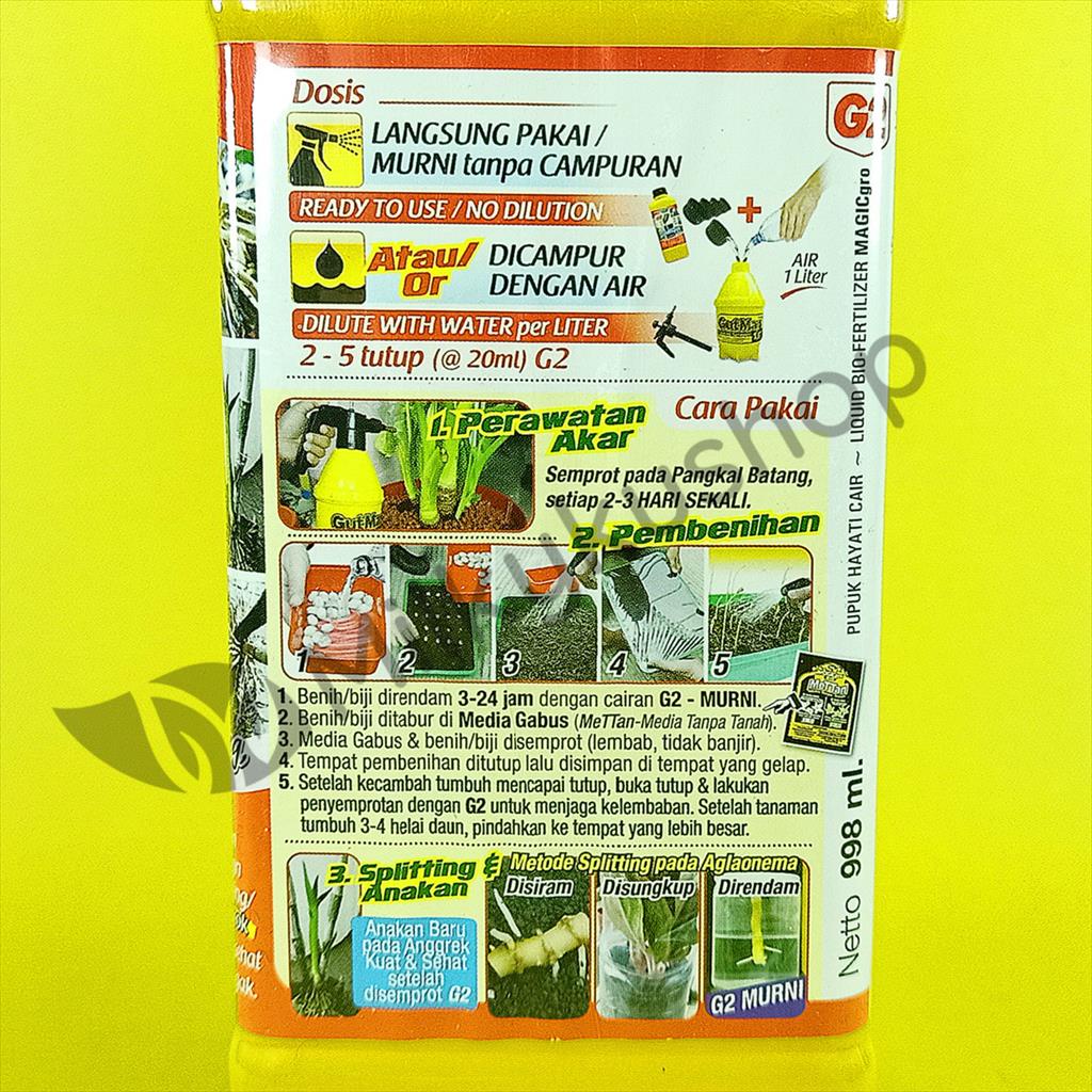 PUPUK CAIR MAGICGRO G2 AKAR PEMBENIHAN ANAKAN 998 ML