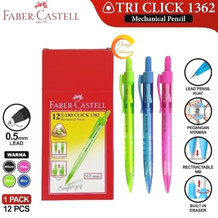 

Eklusif Pensil Mekanik Tri Click 0.5 Mm Faber-Castell Murah