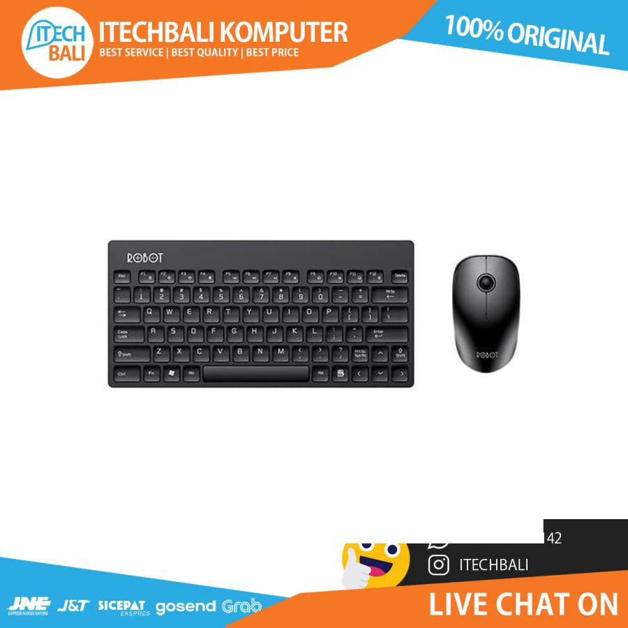 Keyboard &amp; Mouse ROBOT KM3000 Mini WIRELESS  | ITECHBALI