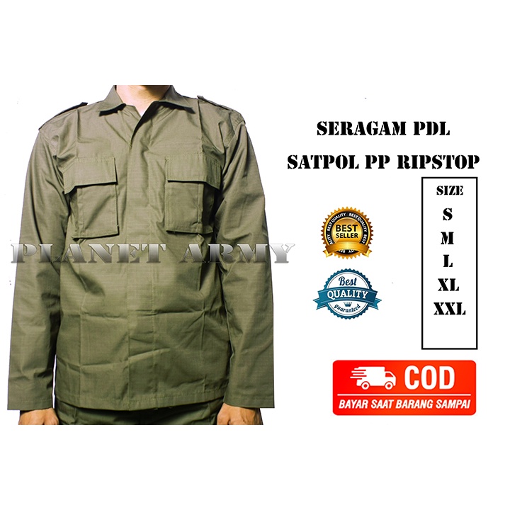 Seragam PDL SAT POL PP Bahan Ripstop Murah