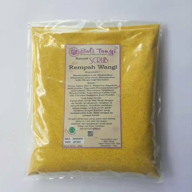 Bali Tangi Natural Scrub 500gr