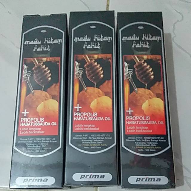 Madu hitam pahit prima plus propolis habatussauda