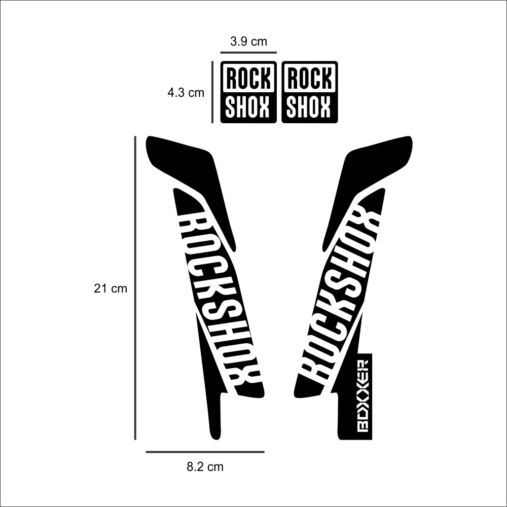 Easy Apply Decals RockShox BOXXER Fork Decal Sticker Kit – Glossy Green ...