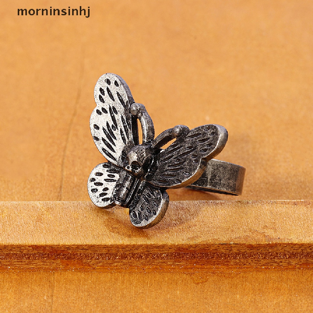 Mor Cincin Gothic Punk Adjustable Desain Kelincikupukuputengkorak Untuk Wanita