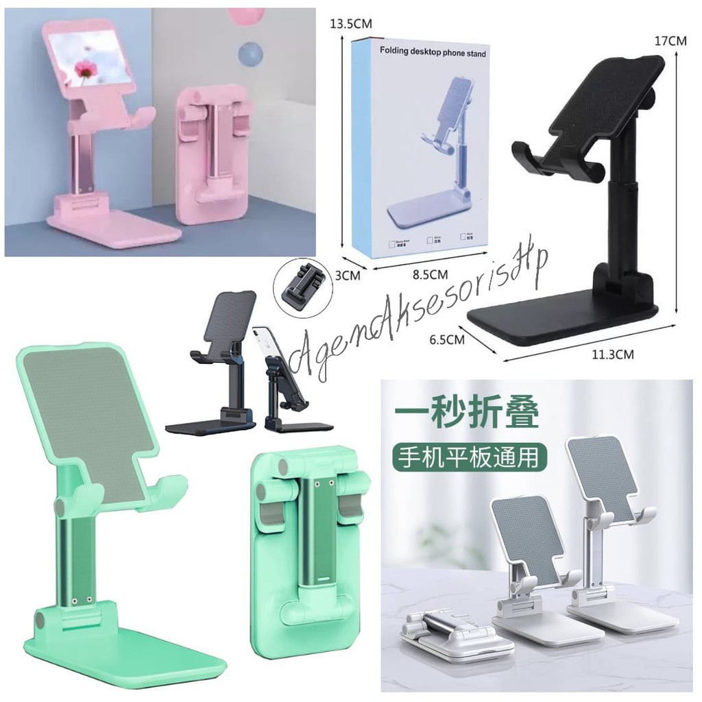 ~ HM8 ~  Holder HD-23 Folding Desktop Phone Stand - Holder Lipat HP Smartphone