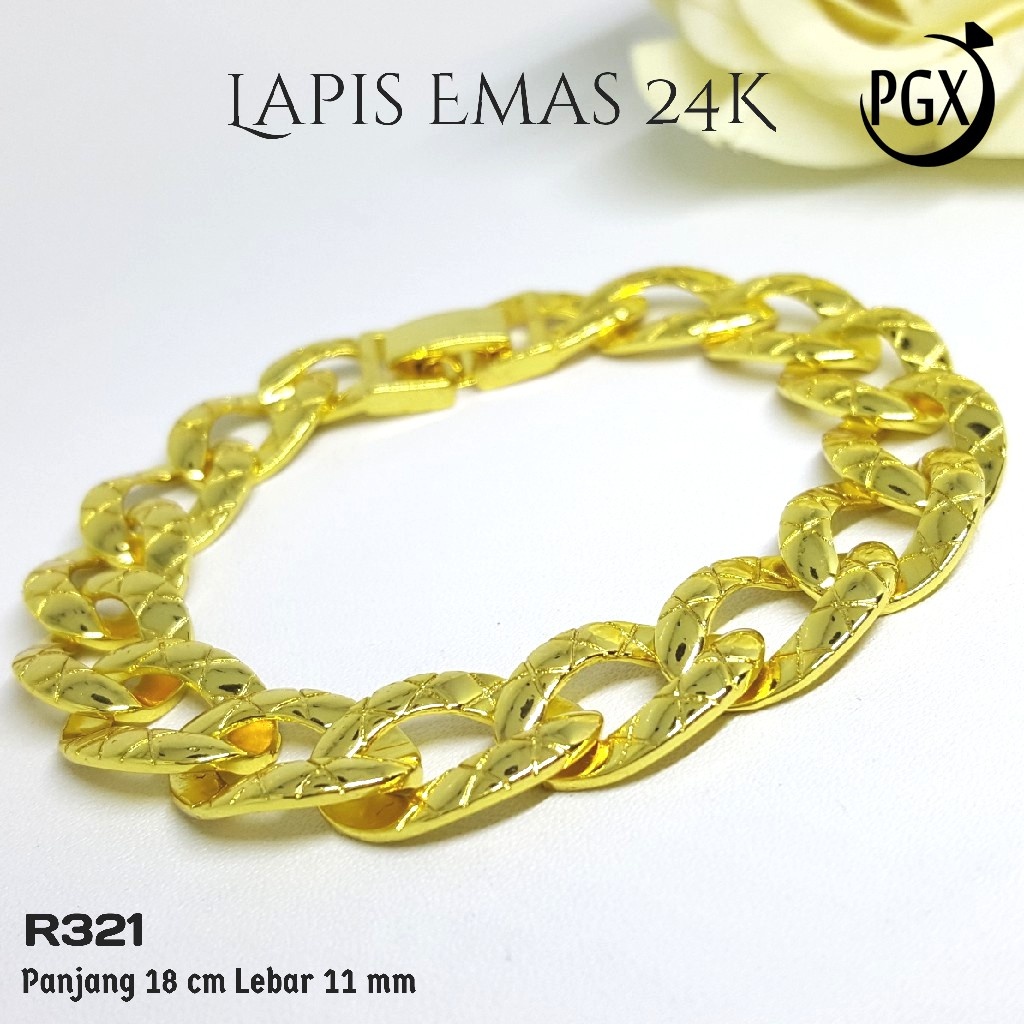 PGX Gelang Tangan Xuping Wanita Perhiasan Lapis Emas Aksesoris Fashion Premium - R321