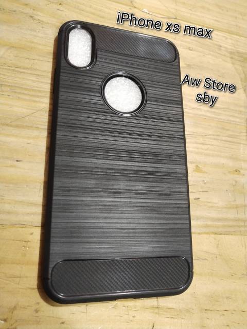 Case iphone xs max Black Series fiber carbon Softcase Cover For XS MAX