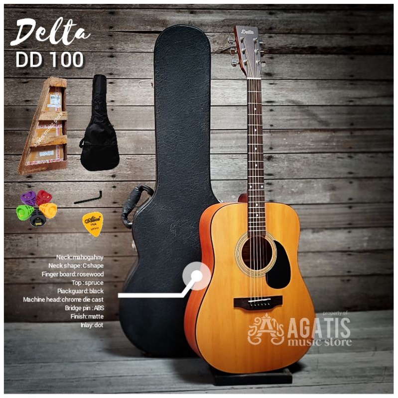 Gitar akustik original delta dd100 Akustik elektrik tuner original transkustik