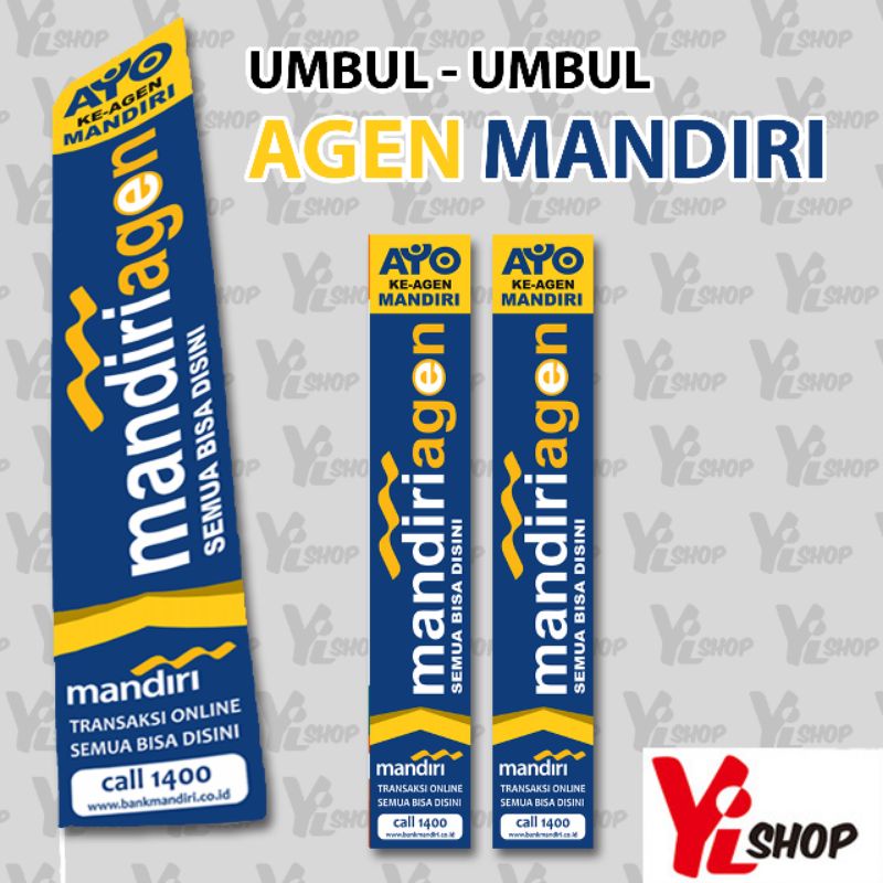 Umbul Umbul Kain Agen Mandiri ukuran 50x300