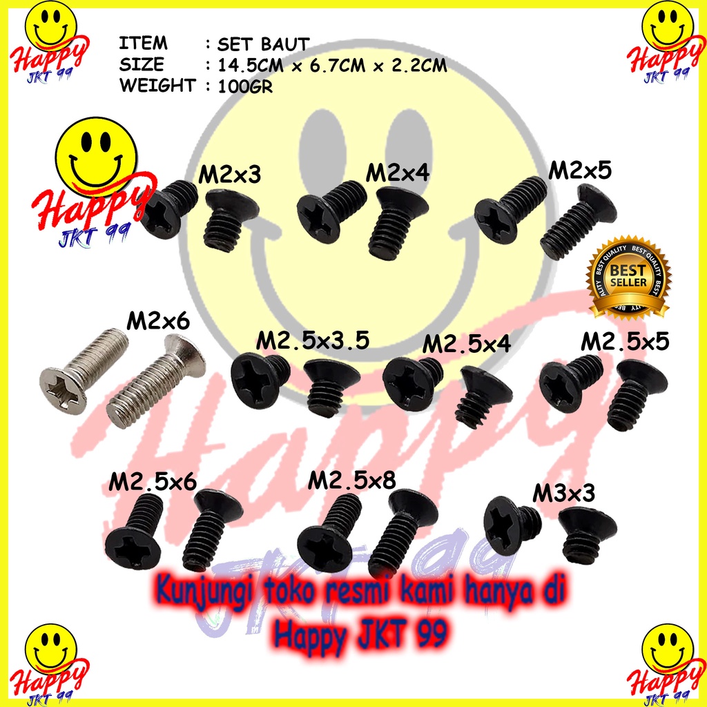 BAUT LAPTOP NOTEBOOK 500PCS SET SKRUP SEKRUP ASUS ACER DELL HP LENOVO TOSHIBA