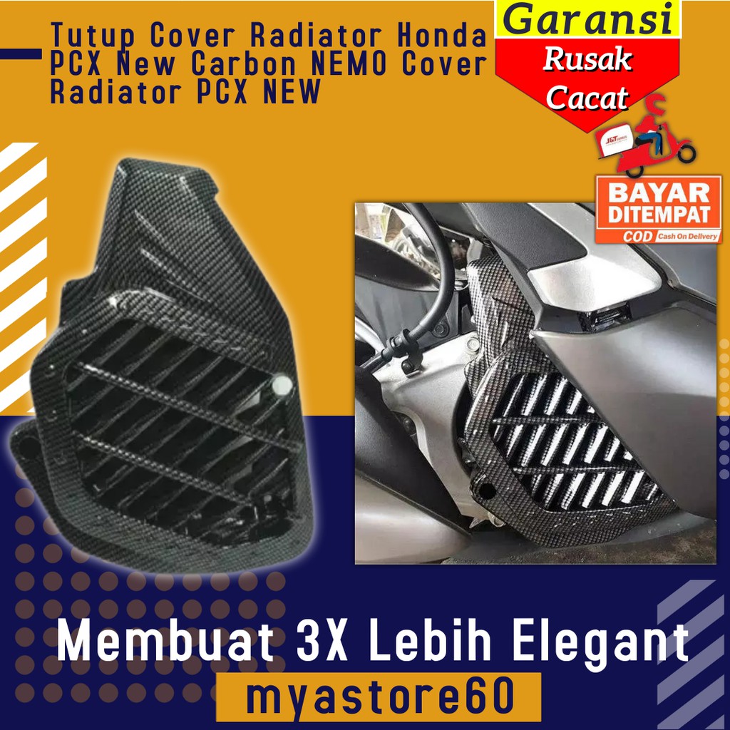 Tutup Cover Radiator Honda PCX New Carbon NEMO Cover Radiator Aksesoris Variasi Sparepart PCX NEW