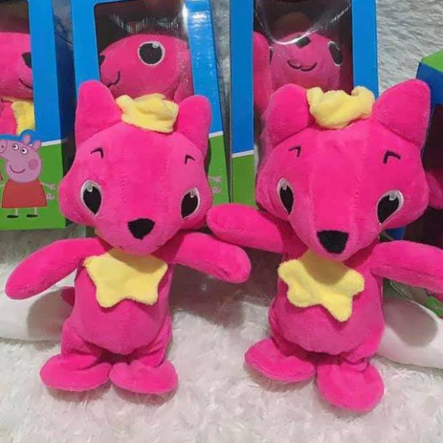 TM. Boneka pink fonk rubah ( boneka meniru suara, gerak dan ada lagu nya)