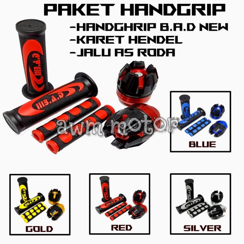 Paket Hemat Grip bad nike / Jalu as roda depan / karet handle